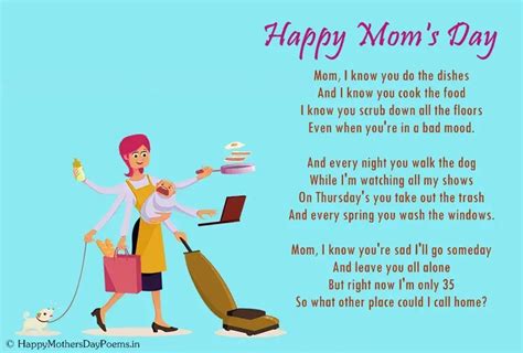 Funny mothers day Poems