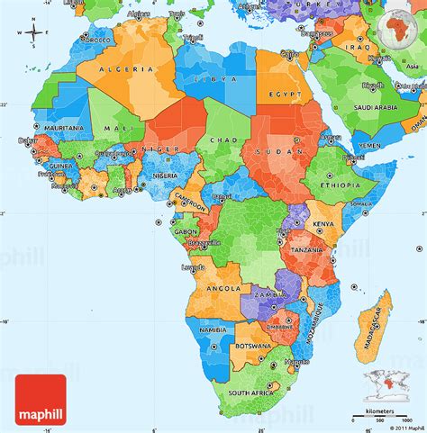 Political Simple Map of Africa