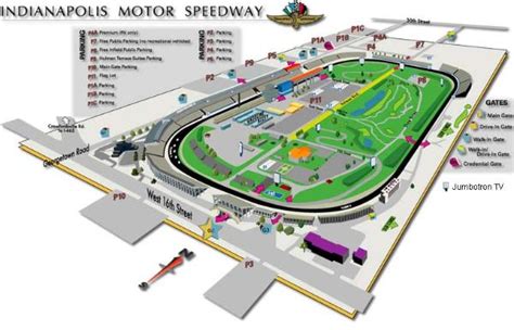 Maps of the Indy Motor Speedway - Grandstand Maps