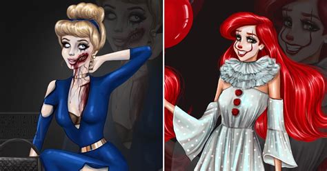 Artist Reimagines Disney Princesses as Horror Movie Villains | POPSUGAR ...