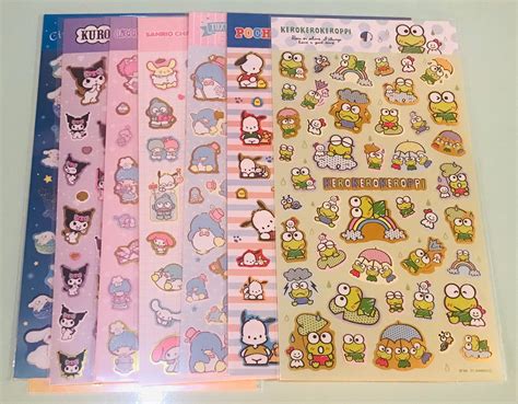 Paper Stickers Duraemon Cinnamoroll Tuxsidosan C set: Large Kawaii ...