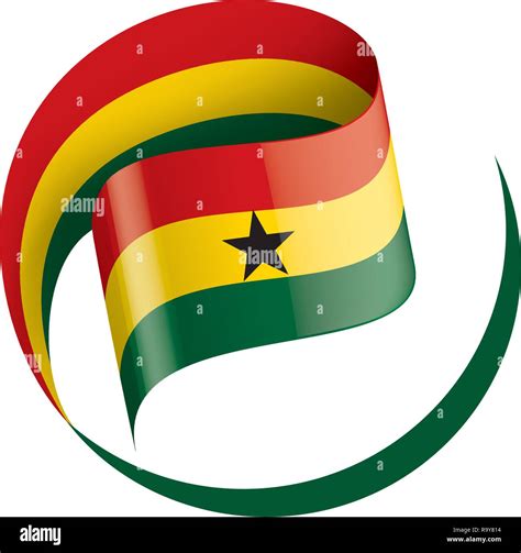 Ghana flag, vector illustration on a white background Stock Vector ...