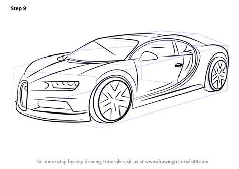 Bugatti Chiron Drawing Tutorial