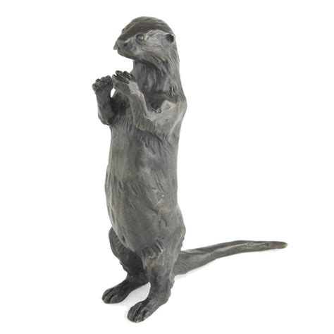 Life Size Bronze Standing Otter Sculpture | Animal Sculptures