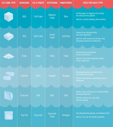 Six Types of Ice, One Guide to Sort Them All | Types of ice, Ice cube ...