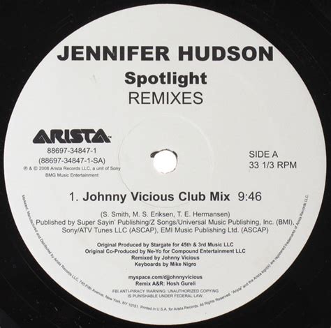 Jennifer Hudson - Spotlight (Remixes) (2008, Vinyl) | Discogs