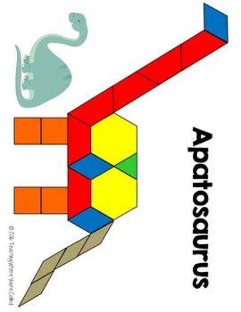 Dinosaur Pattern Block Templates