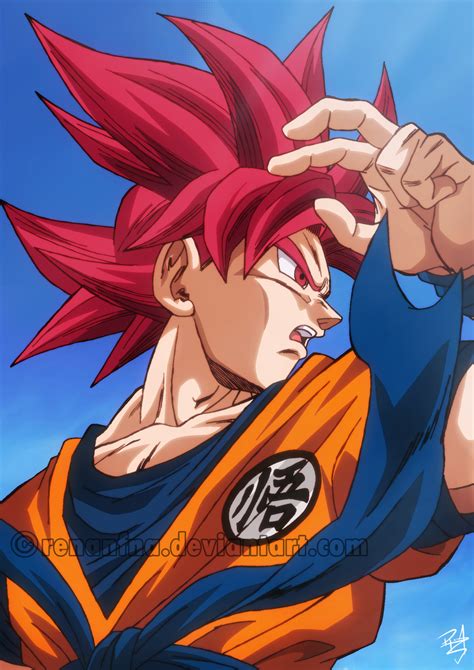 Goku Ssj God by Yuya Takahashi by RenanFNA on DeviantArt