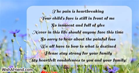 Sympathy Messages For Loss Of Child