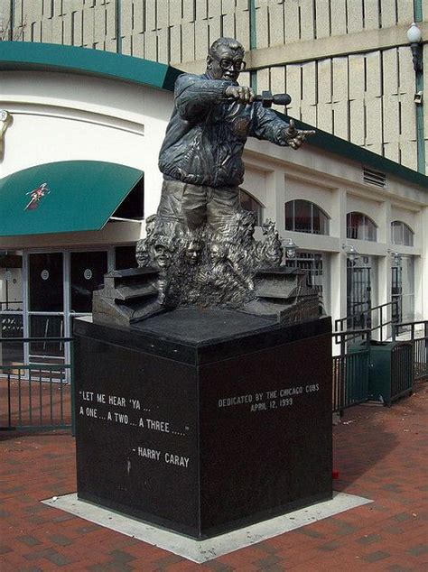 Harry Caray Statue outside Wrigley Field Chicago Cubs World Series ...