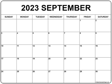 Calendar 2023 September 2023 – Get Calendar 2023 Update