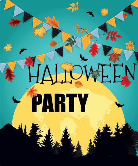 Halloween Party Background Template. Vector illustration 4491617 Vector ...