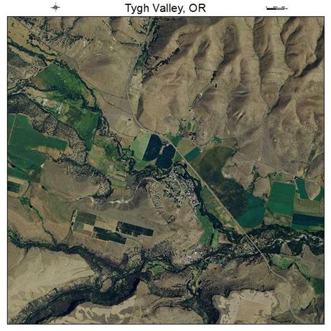 Aerial Photography Map of Tygh Valley, OR Oregon