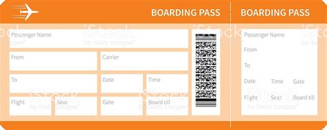 blank printable boarding pass - Clip Art Library