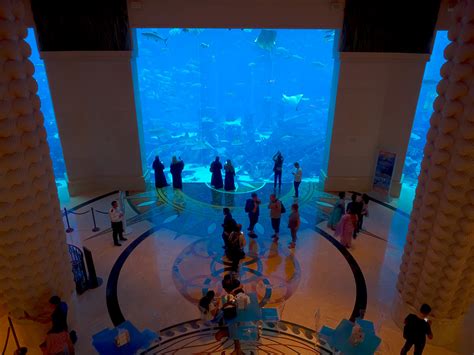 Massive Aquarium at Atlantis Resort in Dubai, in the United Arab Emirates