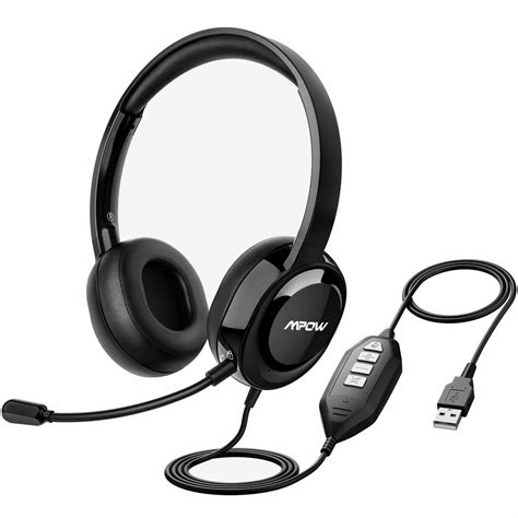 Mpow Wired Headset with Microphone, USB Headset/3.5mm PC Headphones ...