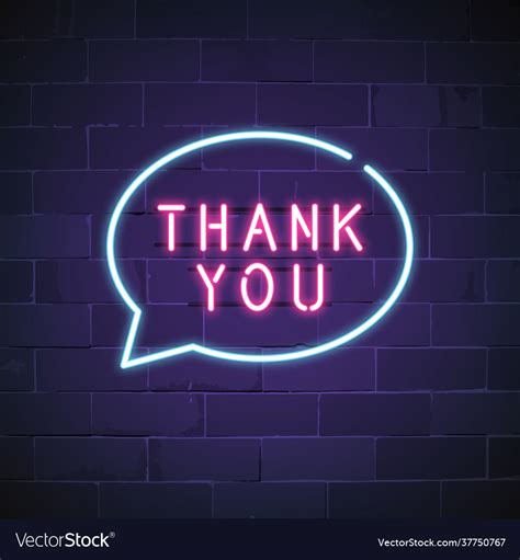 Thank you neon sign Royalty Free Vector Image - VectorStock