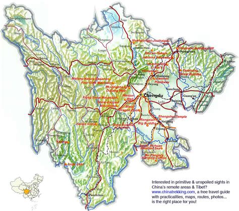 Sichuan Guide Map - Sichuan • mappery