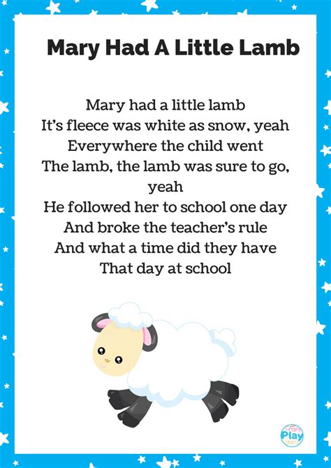 Mary Had A Little Lamb Lyrics