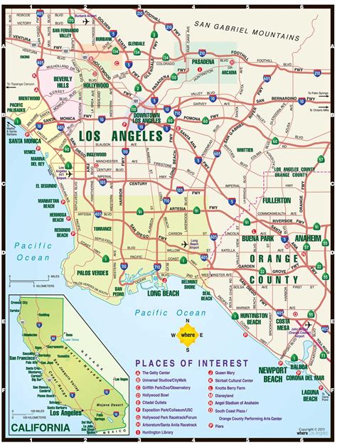 Map of Los Angeles: offline map and detailed map of Los Angeles city