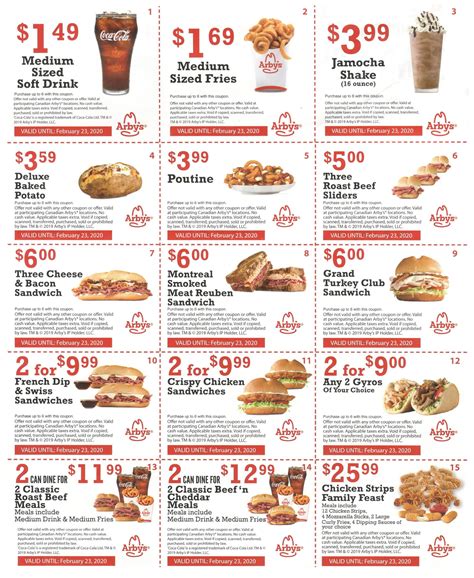 Printable Arby's Coupons