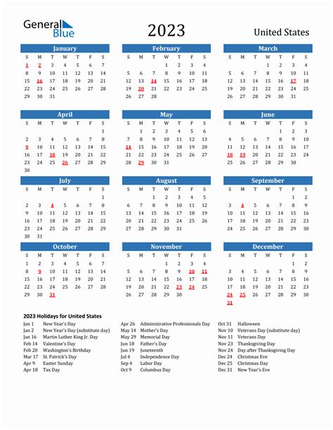 2023 Free Printable Calendar With Holidays - Printable Templates Free