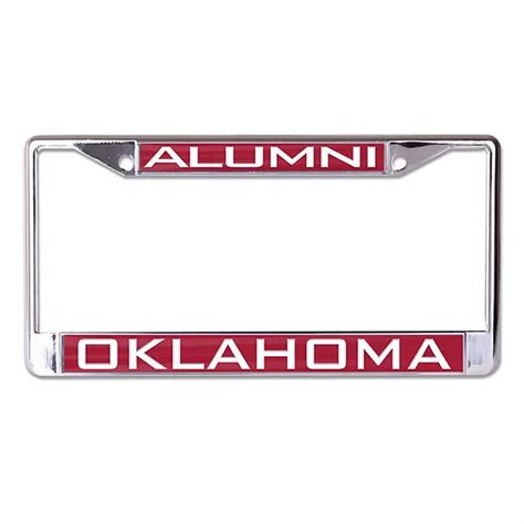 WinCraft Oklahoma Sooners Alumni Inlaid Metal License Plate Frame