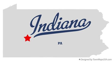 Map of Indiana, Indiana County, PA, Pennsylvania