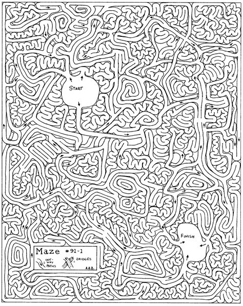 Difficult Maze Printable