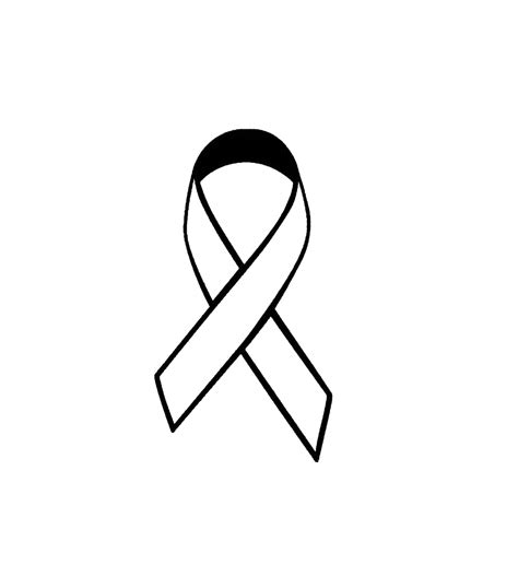 Cancer Ribbon Outline - Cliparts.co