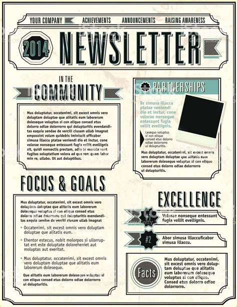 Company Newsletter Template Free Of Vector Illustration Of A Pany ...