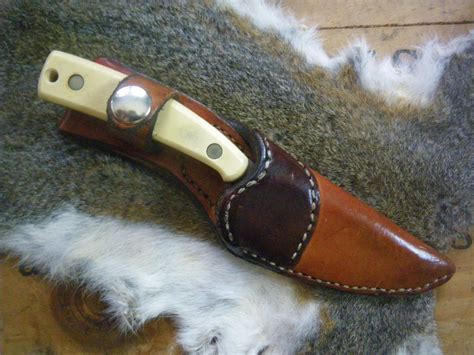 Custom sheath for Schrade skinning knife. Skinning Knife, Possum ...