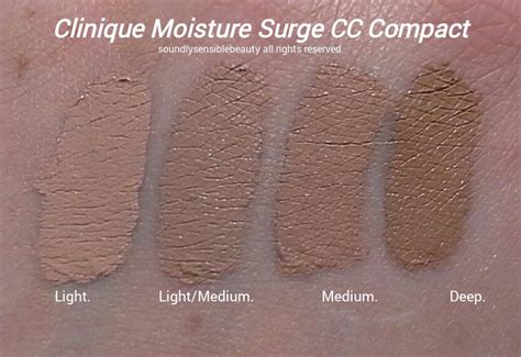 Clinique Moisture Surge CC Compact; Review & Swatches of Shades