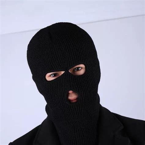 Full Face Black Ski Mask / Robber Burglary Mask | Shopee Philippines