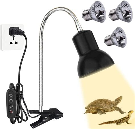 Amazon.com: VARMHUS Turtle Heat Lamp,Reptile Heat Lamp with Timer,25 ...