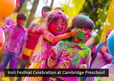 Holi Festival Celebration at Cambridge Preschool- cambridge website