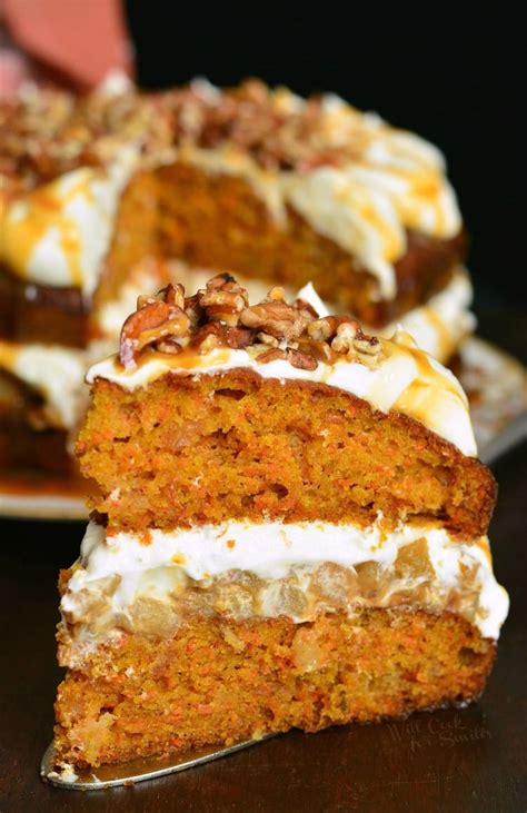 Apple Caramel Carrot Cake - Will Cook For Smiles