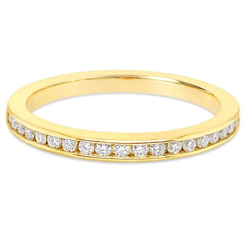 Channel Set Yellow Gold Diamond Ring - Gold River Jewellers