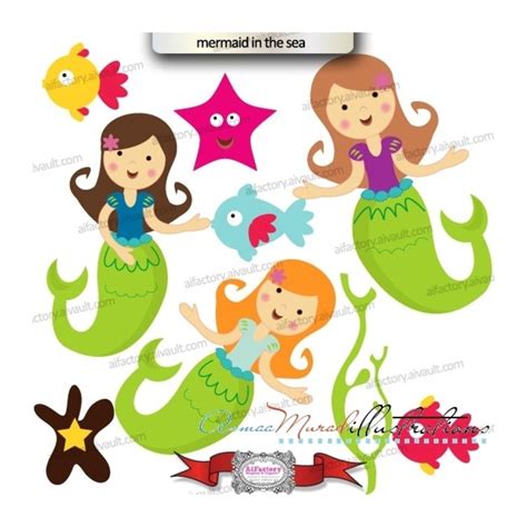 Cute Mermaid Clip Art N3 free image download