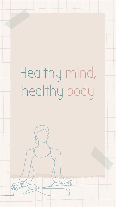 Quote mobile wallpaper, healthy mind, | Free Photo - rawpixel