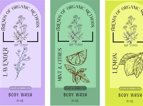 Body Wash Label Design by Kaltrin Hasa on Dribbble