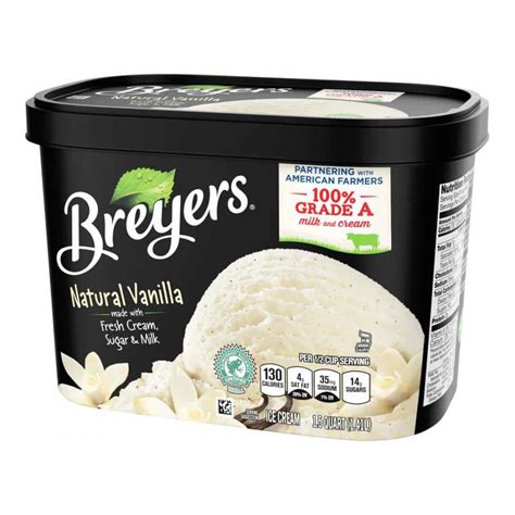 Breyers All Natural Ice Cream Natural Vanilla 1.5QT | Garden Grocer