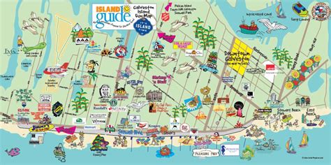 Galveston Island Map Of Attractions