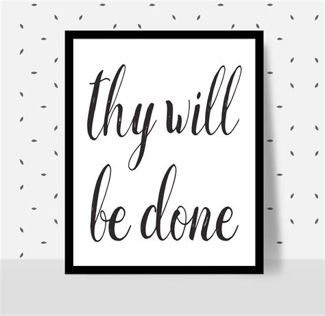 Printable AA Slogan 'thy Will Be Done', Alcoholics Anonymous Saying, 3 ...