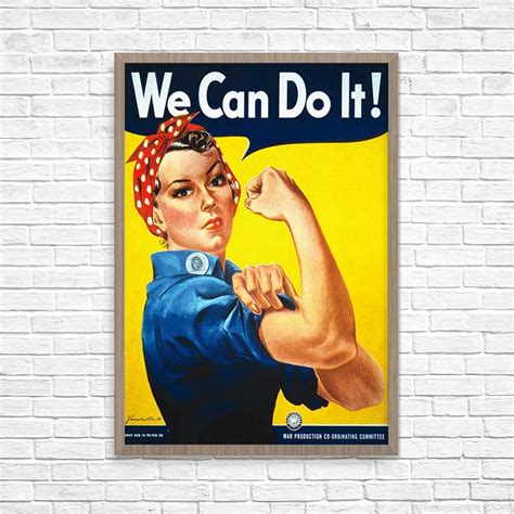 We Can Do It Poster, We Can Print, We Can Do It Art, Rosie the Riveter ...