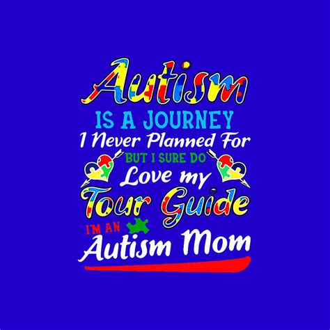 Autism Mom Autism Awareness Drawing by Su Tejo