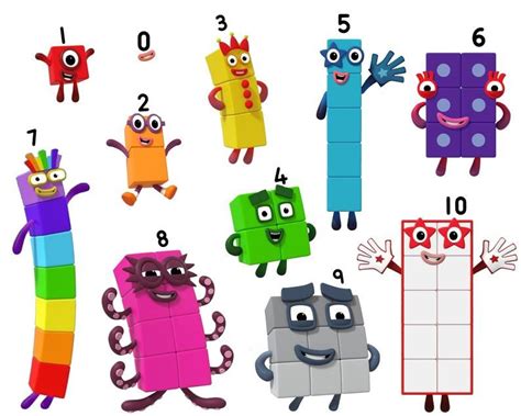 Numberblocks 1-10 Coloring Pages - George Mitchell's Coloring Pages