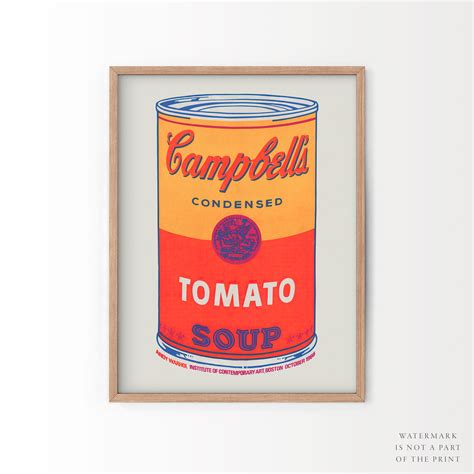 Andy Warhol Campbell's Soup Tomato Cans Pop Art Retro - Etsy Canada