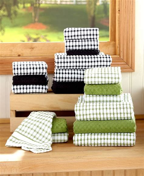 9-Pc. Terry Kitchen Towel Sets | Kitchen towel set, Towel set, Kitchen ...