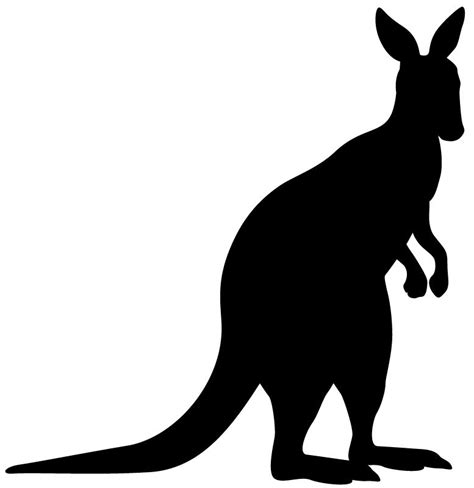 Kangaroo Silhouette Farmyard Animals Wall Sticker Wall Art Decal ...